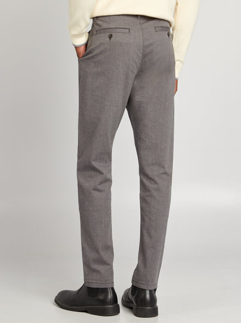 Slim-fit chino GRIJS - Kiabi