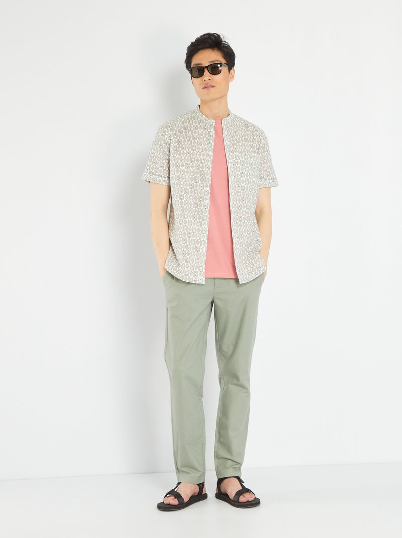 Slim-fit chino GROEN - Kiabi