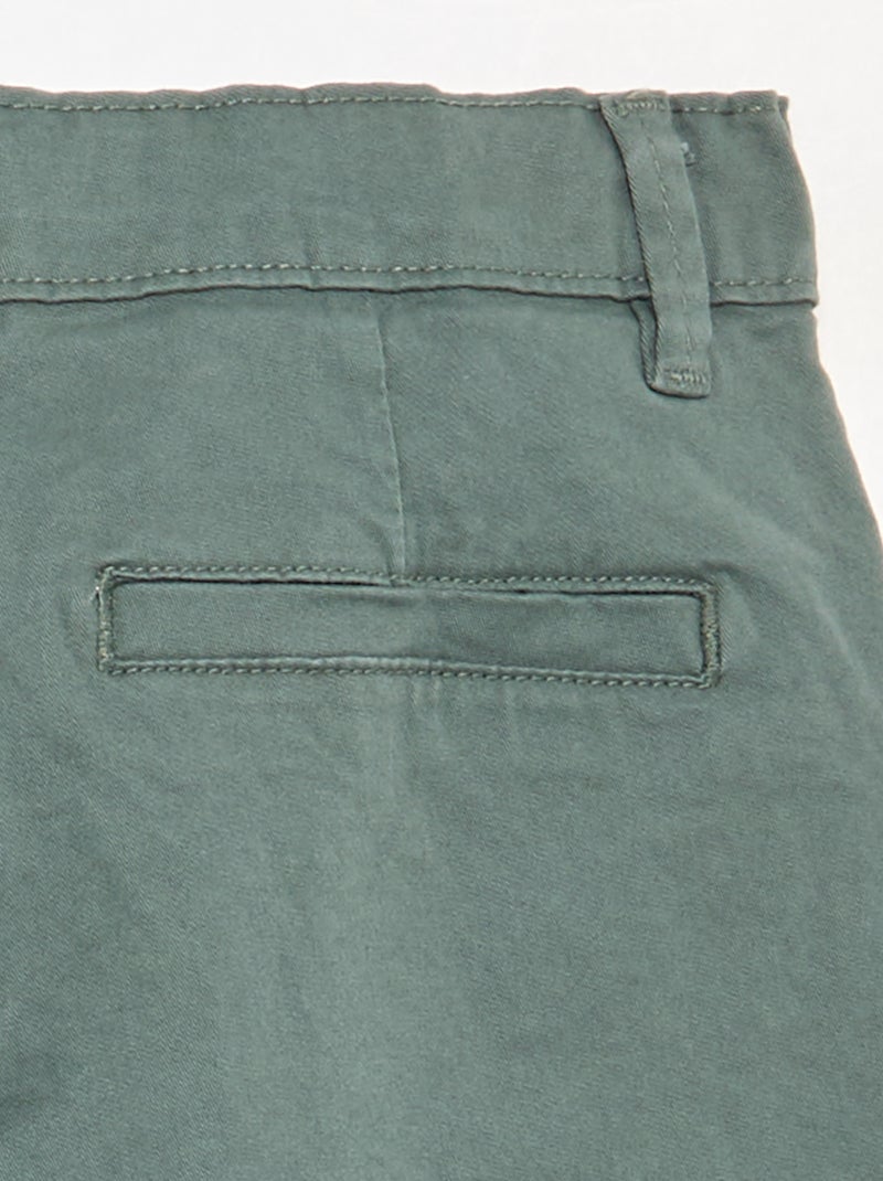 Slim-fit chino Groen - Kiabi