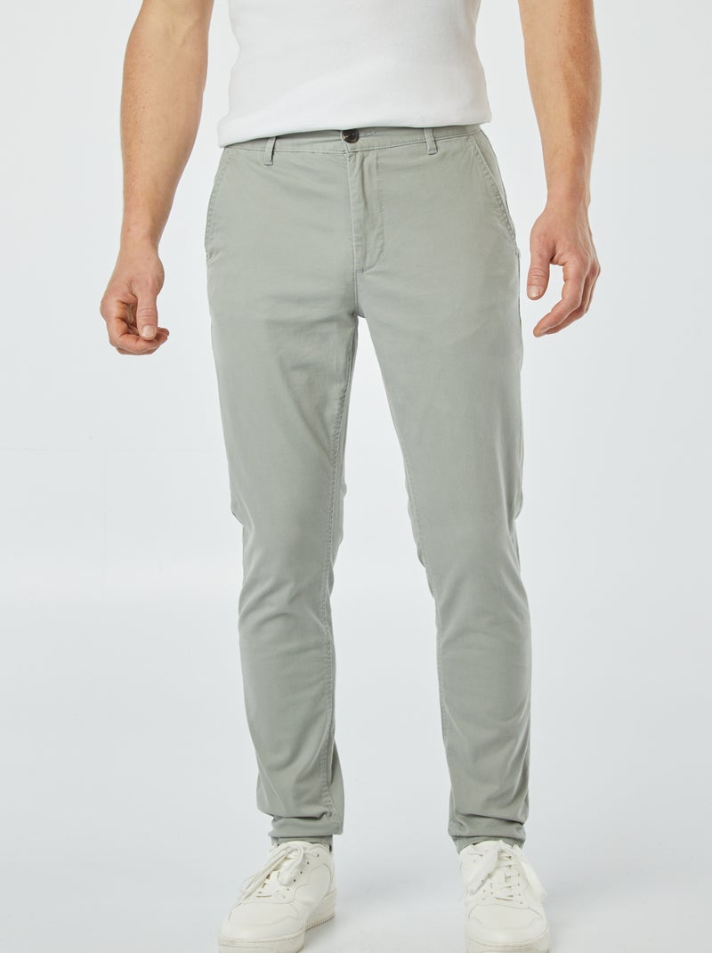 Slim-fit chino GROEN - Kiabi