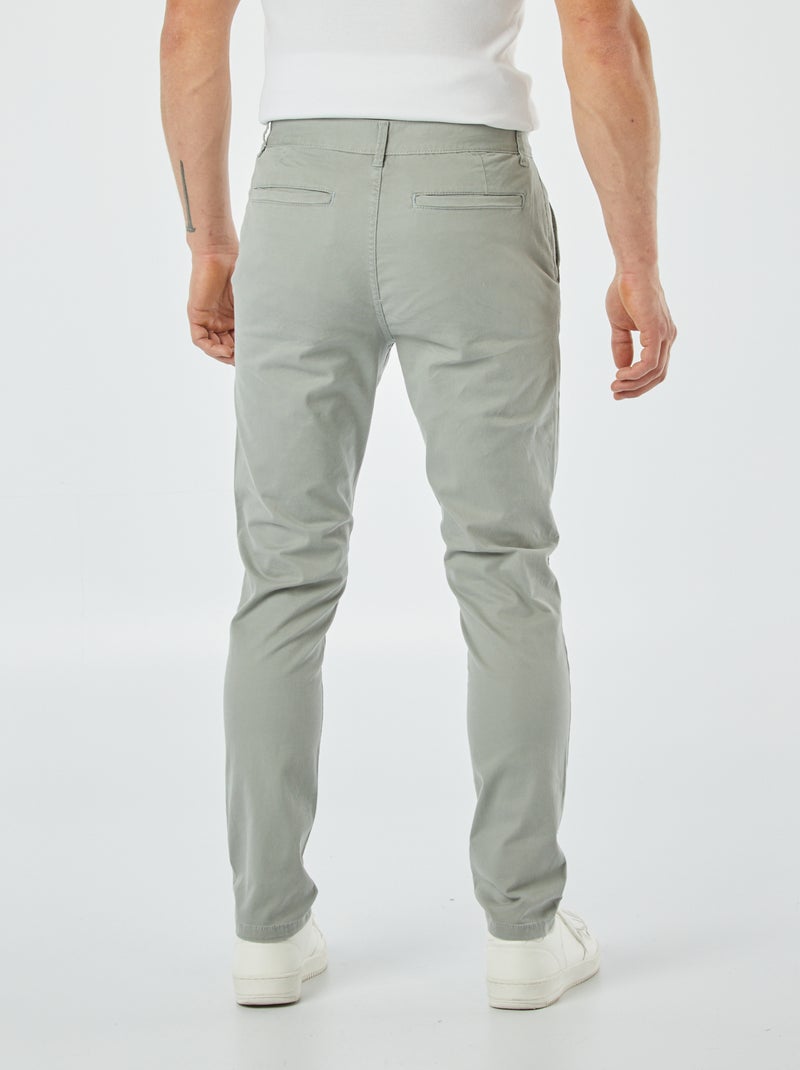 Slim-fit chino GROEN - Kiabi