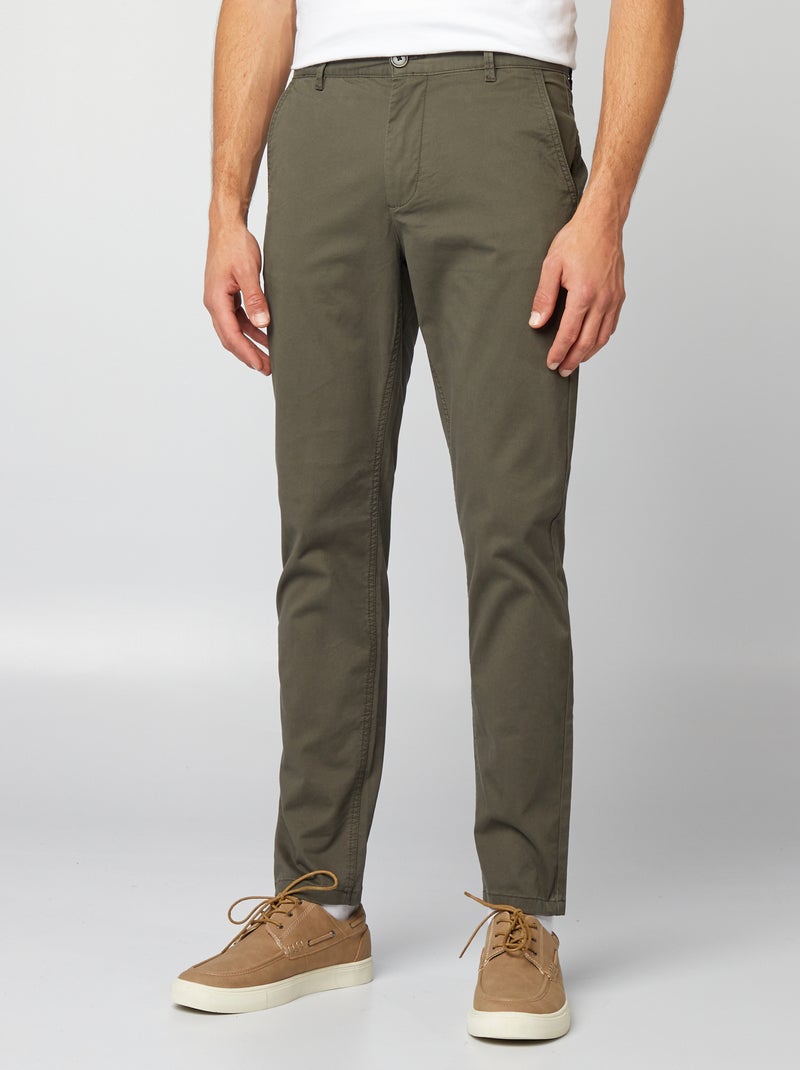 Slim-fit chino KAKI - Kiabi