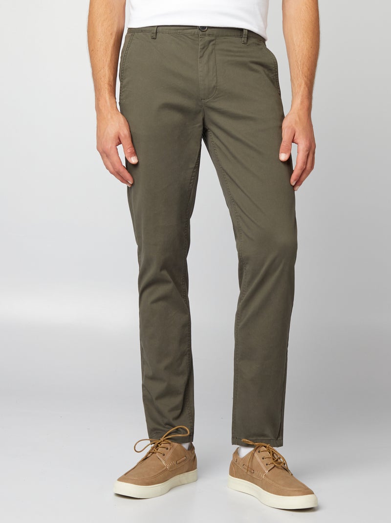 Slim-fit chino KAKI - Kiabi