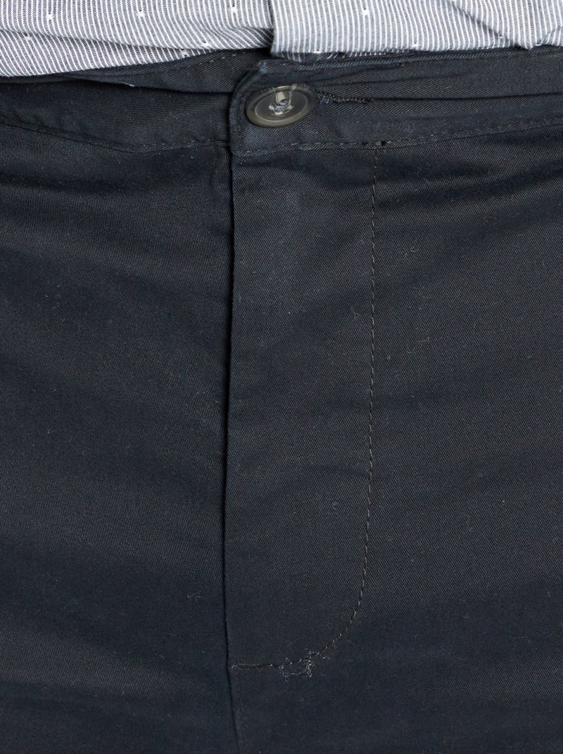 Slim-fit chino L34 zwart - Kiabi