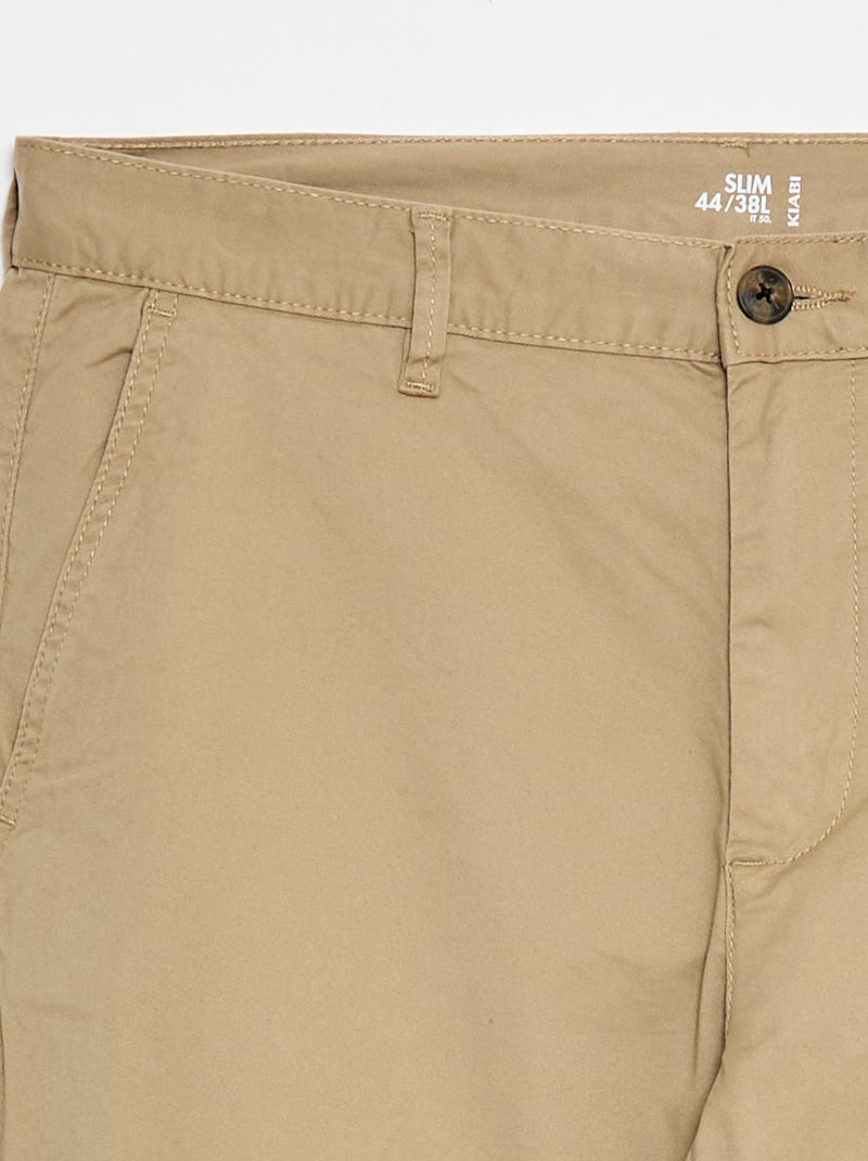 Slim-fit chino L38 +1m95 Biege - Kiabi