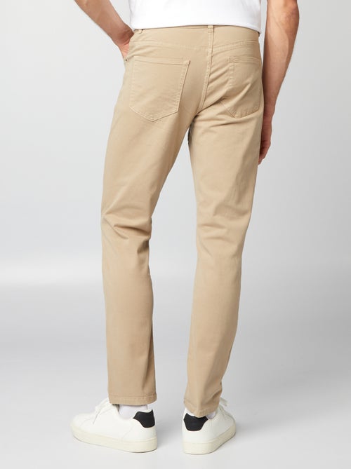 Slim-fit chino met 5 zakken - L32 - Kiabi