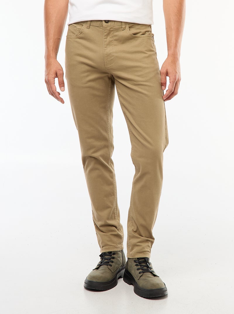 Slim-fit chino met 5 zakken - L32 Beige - Kiabi