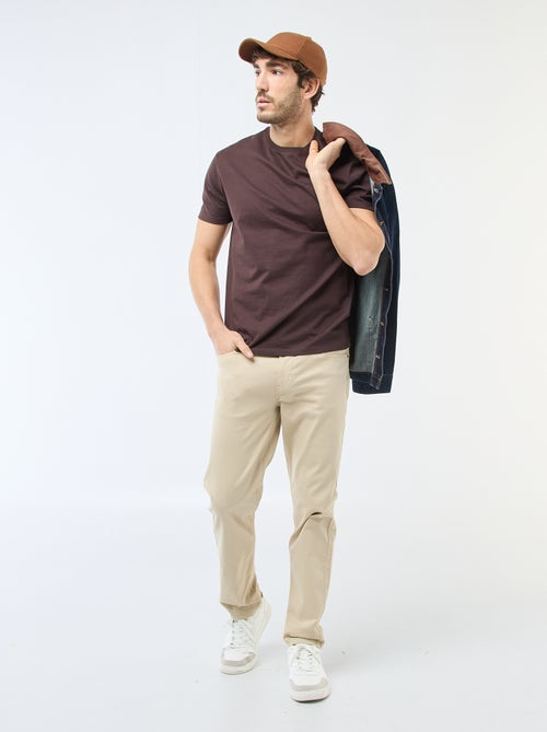 Slim-fit chino met 5 zakken - L32 - Kiabi