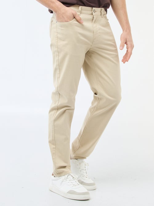 Slim-fit chino met 5 zakken - L32 - Kiabi