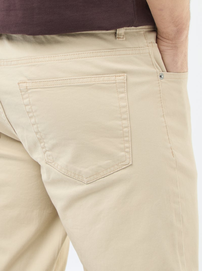 Slim-fit chino met 5 zakken - L32 Biege - Kiabi