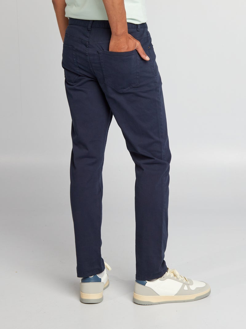 Slim-fit chino met 5 zakken - L32 BLAUW - Kiabi