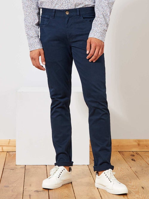 Slim-fit chino met 5 zakken - L32 - Kiabi