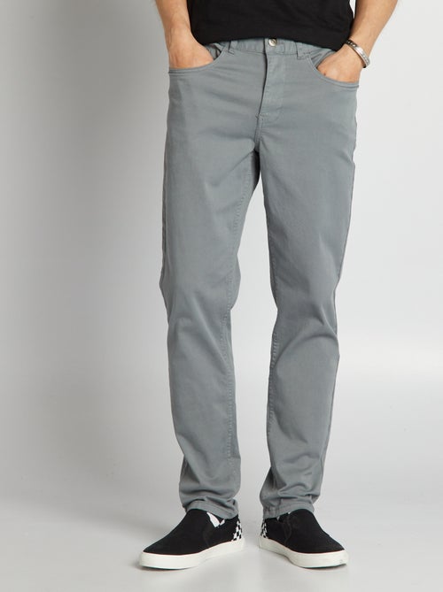 Slim-fit chino met 5 zakken - L32 - Kiabi