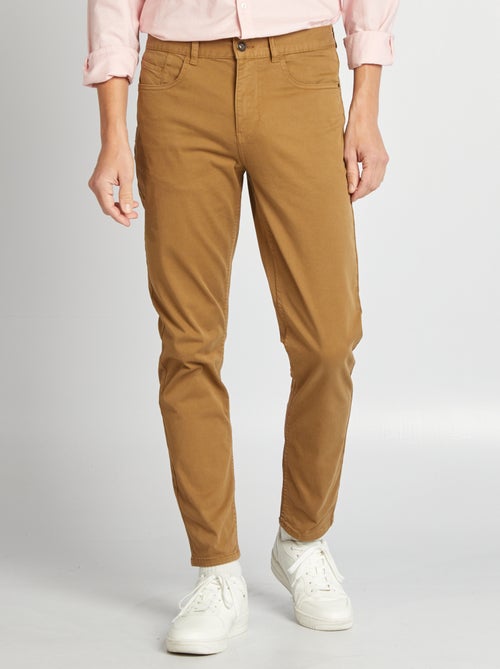 Slim-fit chino met 5 zakken - L32 - Kiabi