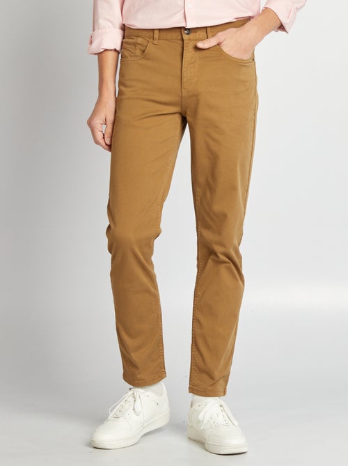 Slim-fit chino met 5 zakken - L32 - Kiabi