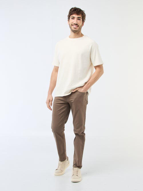 Slim-fit chino met 5 zakken - L32 - Kiabi