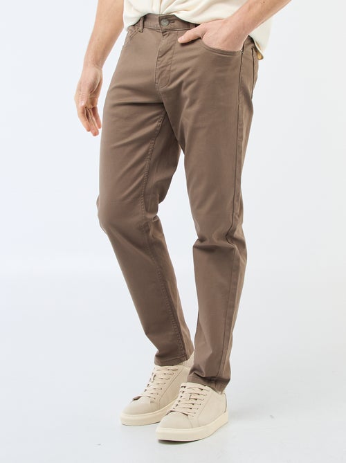 Slim-fit chino met 5 zakken - L32 - Kiabi