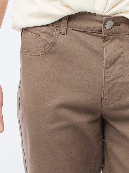 Slim-fit chino met 5 zakken - L32 - Kiabi