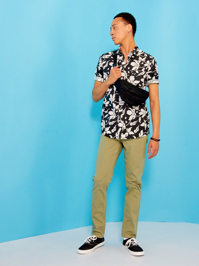 Slim-fit chino met 5 zakken - L32 grijs - Kiabi