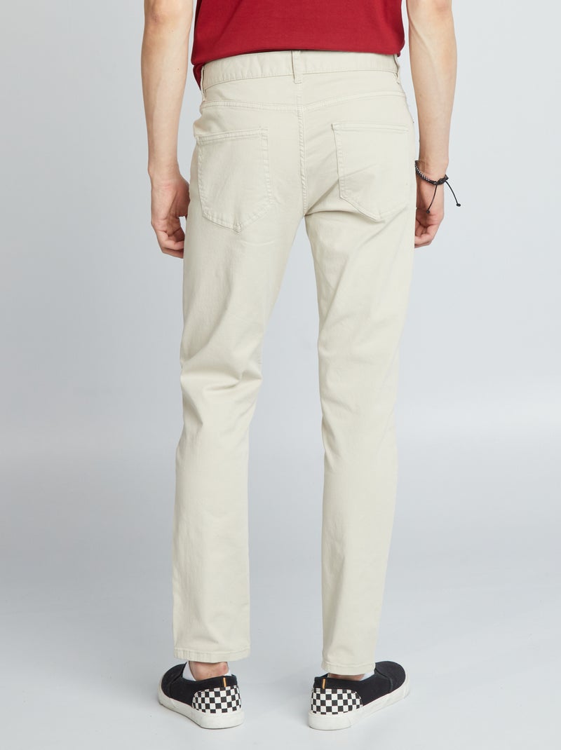 Slim-fit chino met 5 zakken - L32 GRIJS - Kiabi