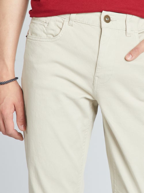 Slim-fit chino met 5 zakken - L32 - Kiabi