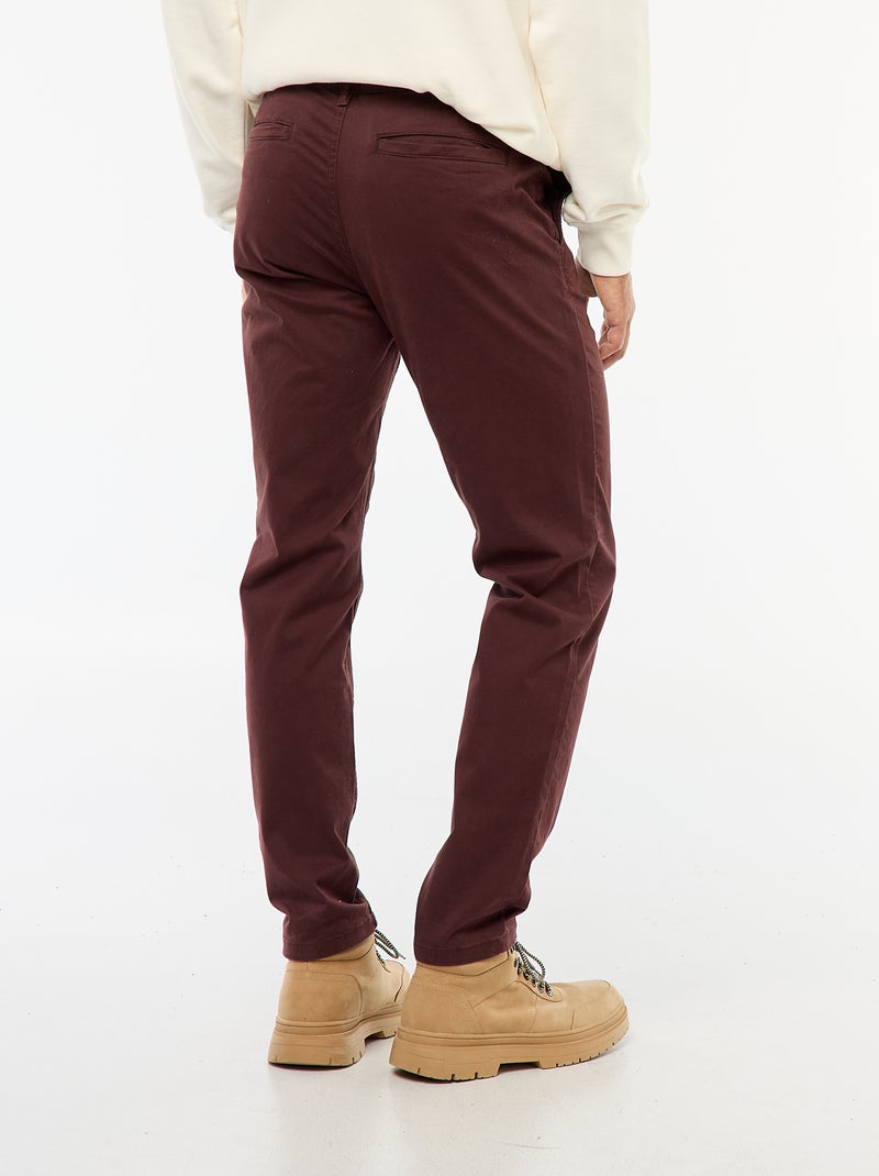 Slim-fit chino Rood - Kiabi