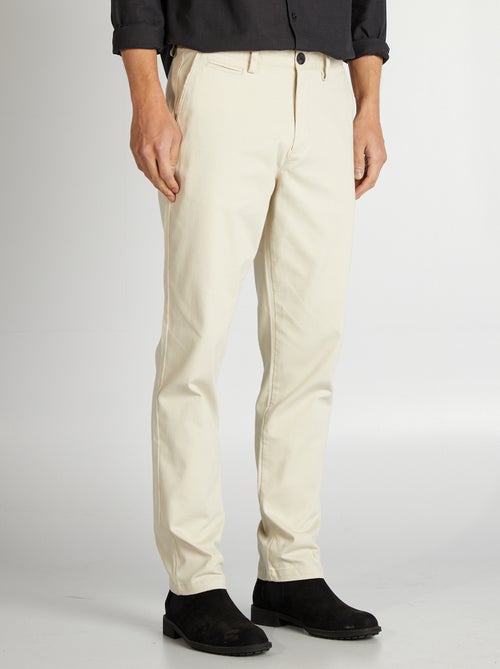 Slim-fit chino van keperstof - Kiabi