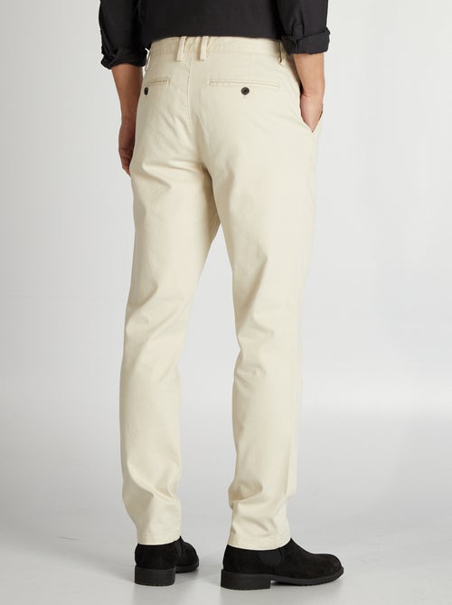Slim-fit chino van keperstof - Kiabi