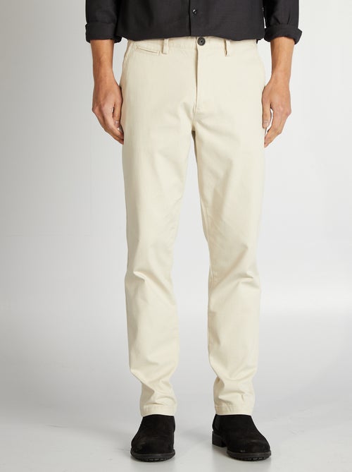 Slim-fit chino van keperstof - Kiabi