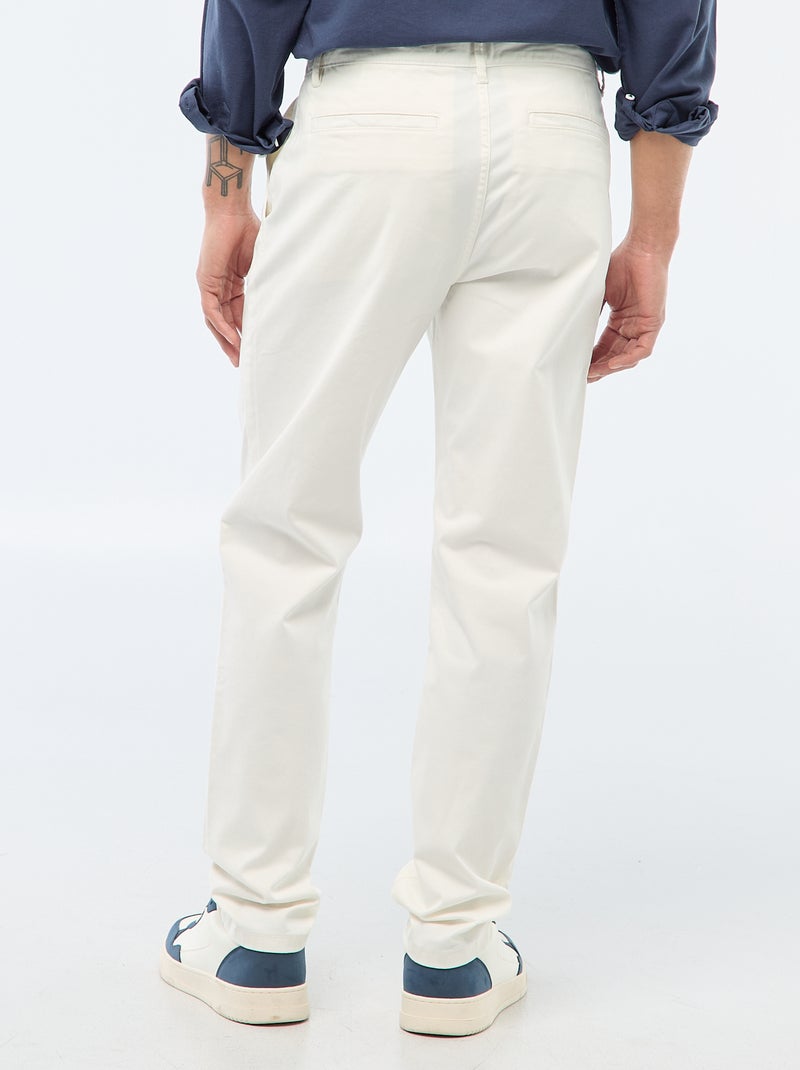 Slim-fit chino Wit - Kiabi