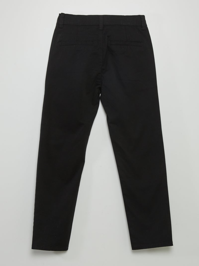 Slim-fit chino zwart - Kiabi