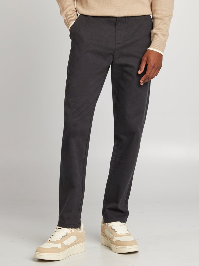 Slim-fit chino zwart - Kiabi