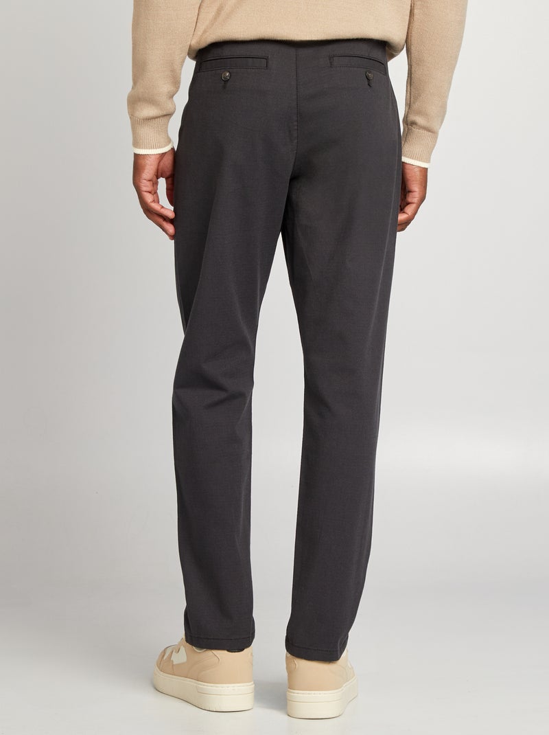 Slim-fit chino zwart - Kiabi