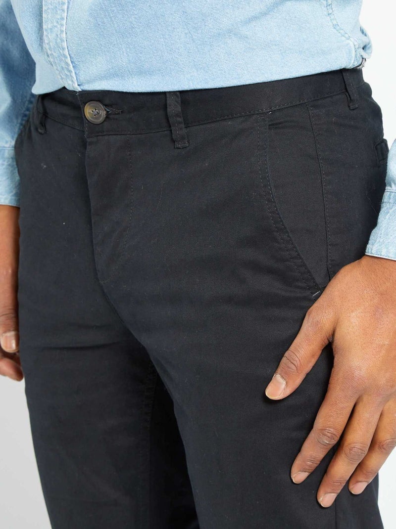 Slim-fit chino zwart - Kiabi