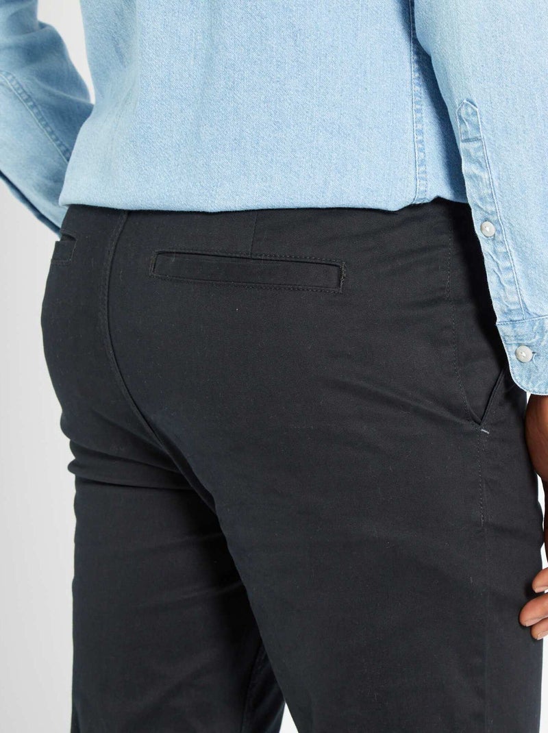 Slim-fit chino zwart - Kiabi
