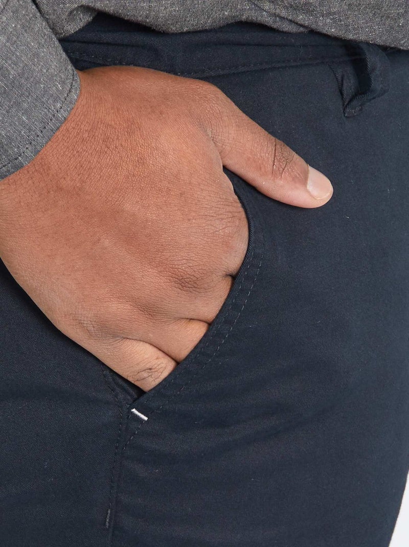 Slim-fit chinobroek L30 zwart - Kiabi