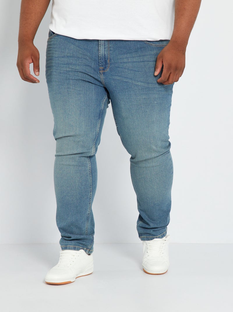 Slim-fit denim broek - 30L BLAUW - Kiabi