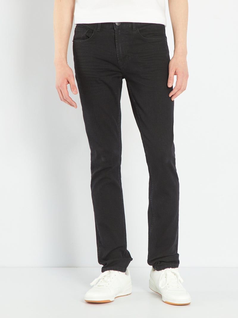 Slim-fit denim broek - L30 ZWART - Kiabi