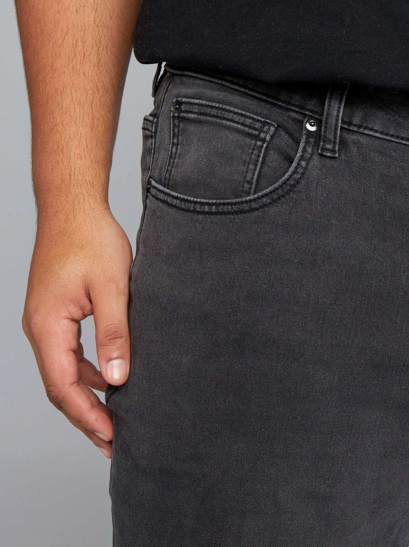 Slim-fit denim broek GRIJS - Kiabi