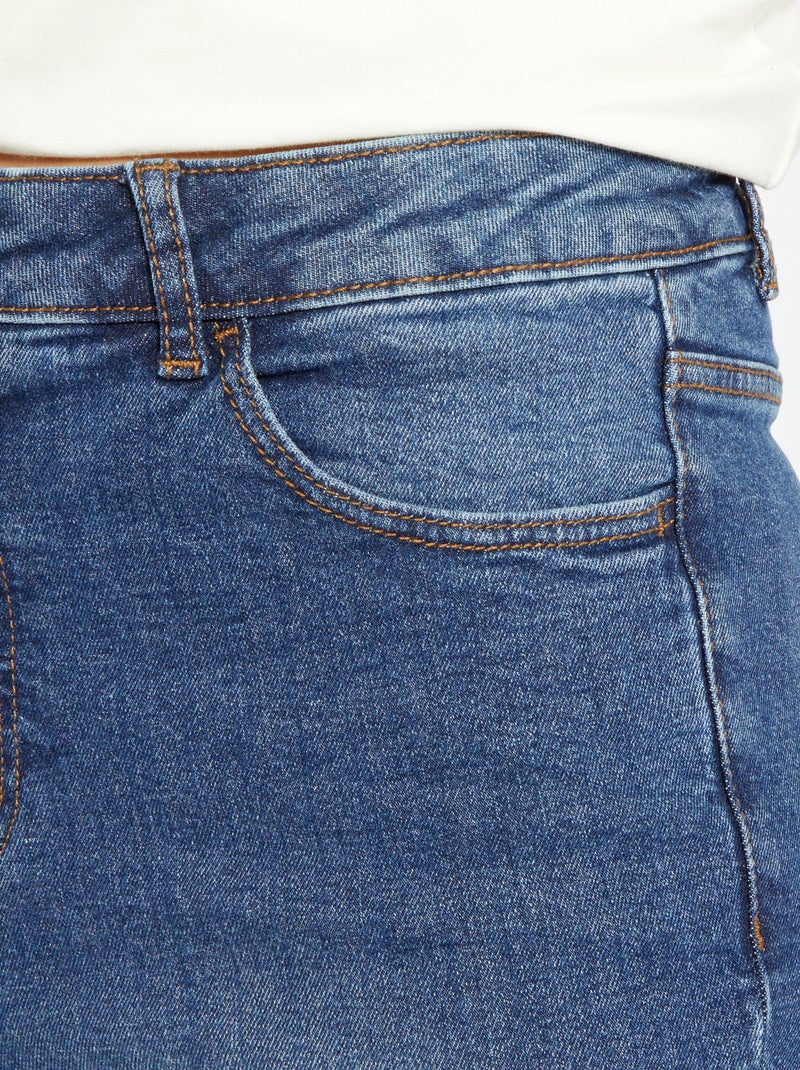 Elara Dames Jeans Hoge Taille Slim Fit Chunkyrayan JS710-3 Marinenblau 42 (XL