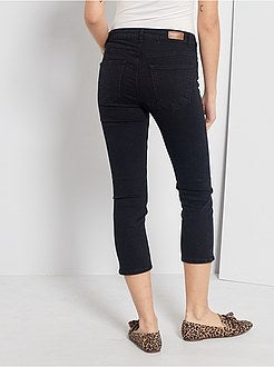 Slim-fit driekwartbroek met een gulp met knoop 'Ecodesign' - Kiabi