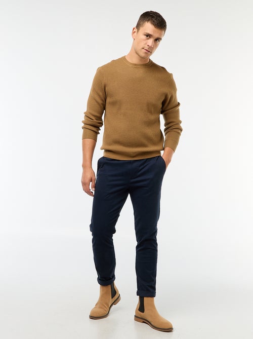 Slim-fit effen joggingbroek - Kiabi