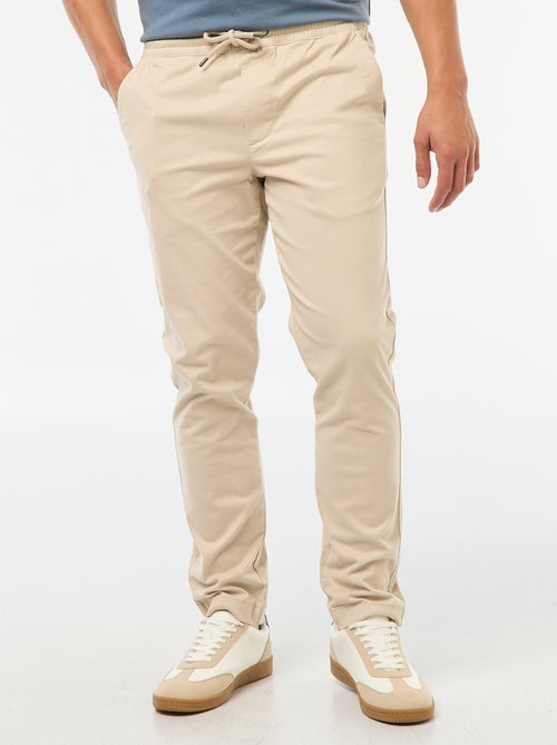 Slim-fit effen joggingbroek - Kiabi