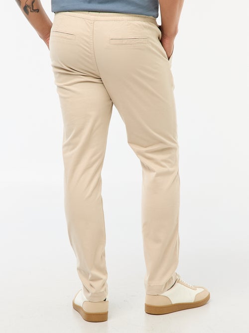 Slim-fit effen joggingbroek - Kiabi