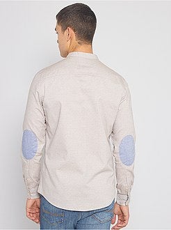 Herenmode maat S-XXL - Slim-fit hemd met maokraag - Kiabi