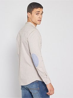 Herenmode maat S-XXL - Slim-fit hemd met maokraag - Kiabi