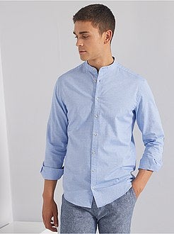 Herenmode maat S-XXL - Slim-fit hemd met maokraag - Kiabi