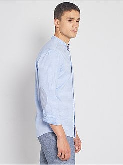 Herenmode maat S-XXL - Slim-fit hemd met maokraag - Kiabi