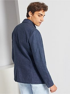 Slim-fit jasje van linnen en katoen - Kiabi