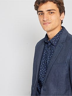 Slim-fit jasje van linnen en katoen - Kiabi